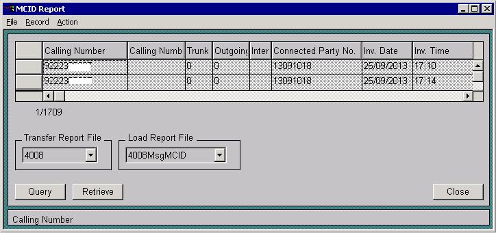 Просмотр рапорта MCID