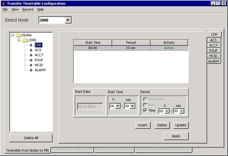 Transfer Timetable Configuration Si2000
